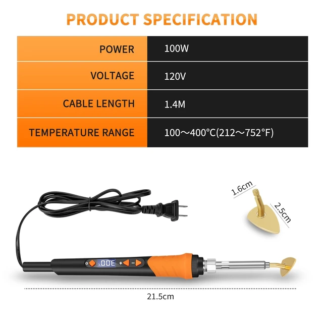 Alt view image 5 of 7 - Mini Iron for Crafts, 100W Small Tiny Iron for Crafts | Mini Iron for Sewing and Craftin, Digital Display Adjustable Temperature Mini Patch Clothes Shoes Sewing and Hats