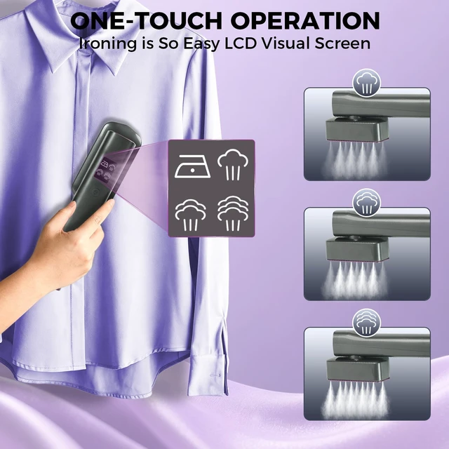 Alt view image 6 of 7 - Buee Portable Clothes Steamer Iron | 2 in 1 Hand held Wrinkle Removal Travel Steam Iron for Clothing and Garments with Fast Heat-up | College Dorm Essentials |