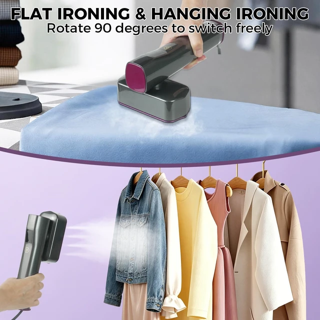 Alt view image 7 of 7 - Buee Portable Clothes Steamer Iron | 2 in 1 Hand held Wrinkle Removal Travel Steam Iron for Clothing and Garments with Fast Heat-up | College Dorm Essentials |