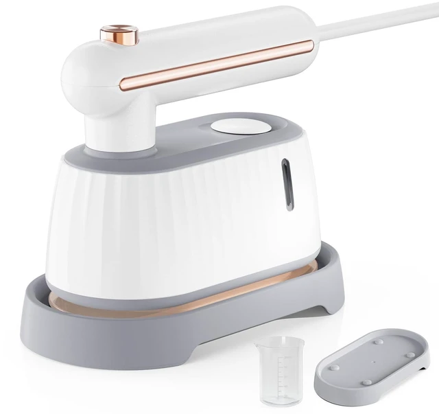 Main image of Handheld Garment Steamer, 2-in-1 Steamer & Dry Iron for Clothes, Portable Travel Steamer for Clothes, 15s Fast Heat-Up, Leak-Resistant (Round handle)