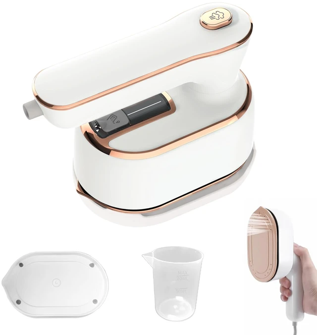 Main image of Portable Handheld Steamer for Clothes, 2-in-1 Ironing & Steaming,180° Rotatable Multi-Directional, Mini Travel Steamer,suitable for clothing of the majority of sizes/thickness for Dorm Room, White