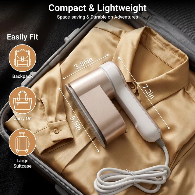Alt view image 4 of 7 - Travel Steamer & Iron with 6 Modes, 1200W Portable Mini Steamer | 180° Rotatable Head, 30s Fast Heat-Up, 120ML Tank, Handheld Garment Steamer for Clothes 110V Only