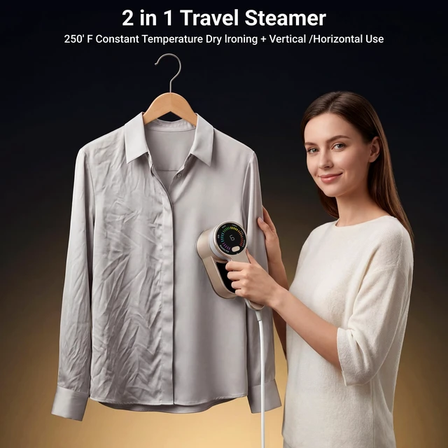 Alt view image 6 of 7 - Travel Steamer & Iron with 6 Modes, 1200W Portable Mini Steamer | 180° Rotatable Head, 30s Fast Heat-Up, 120ML Tank, Handheld Garment Steamer for Clothes 110V Only