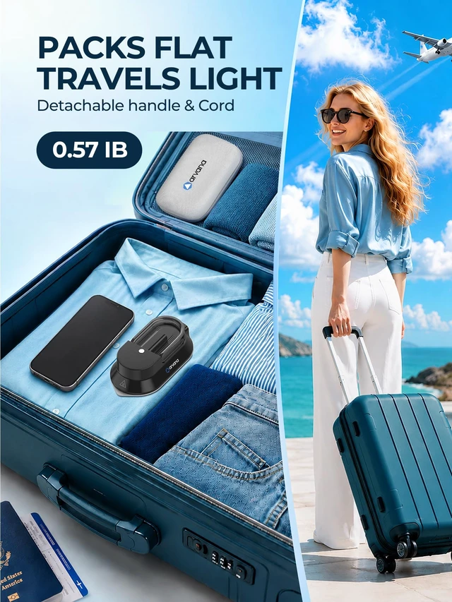 Alt view image 3 of 7 - Mini Travel Iron for Clothes - Dual Voltage Portable Dry Iron for Travel | Non-Stick Soleplate and Cord Storage, Easy Temperature Control, Ideal for Travel, Hotels and Touch-Ups 100-240V