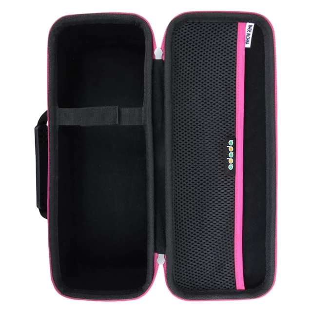 Alt view image 3 of 7 - Hard Travel Case for Jack Rose/Reewit Travel Steamer for Clothes,100-220v 240V Portable Iron (Black+Rose red zipper)(Onty the case)