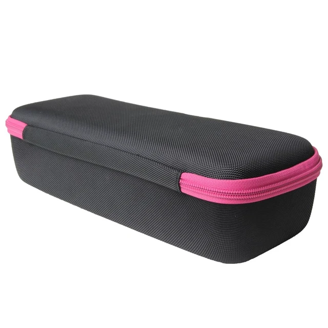 Alt view image 5 of 7 - Hard Travel Case for Jack Rose/Reewit Travel Steamer for Clothes,100-220v 240V Portable Iron (Black+Rose red zipper)(Onty the case)