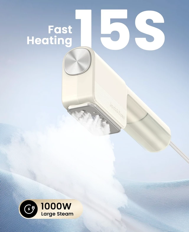 Alt view image 4 of 7 - Travel Portable Mini Dual VoltageSteamer For Clothes | 100-220V,0.9Ib Light,9 * 2.6in Small Size,15s Heat-Up,Ceramic Panel,for Global Europe Traveling
