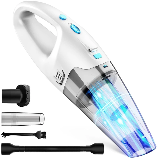 Main image of Handheld Vacuum Cordless, 6KPA Strong Suction & 25 Mins Runtime, 1.6lbs Lightweight Hand Vacuum Cordless Rechargeable with HEPA Filter/LED Light/Multi-Accessories,for Home/Car/Office Cleaning