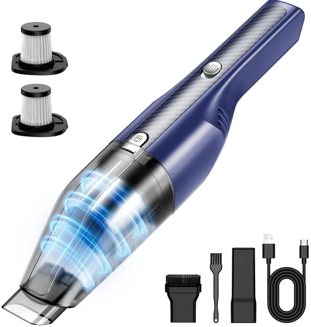 Main image of Handheld Vacuum Cordless - Car Vacuum Cleaner with 11000Pa Powerful Suction,1.2lbs Lightweight, Type-C Charge, Multiple Accessories, Portable Hand Vacuum for Home, Pet and Car (Blue)
