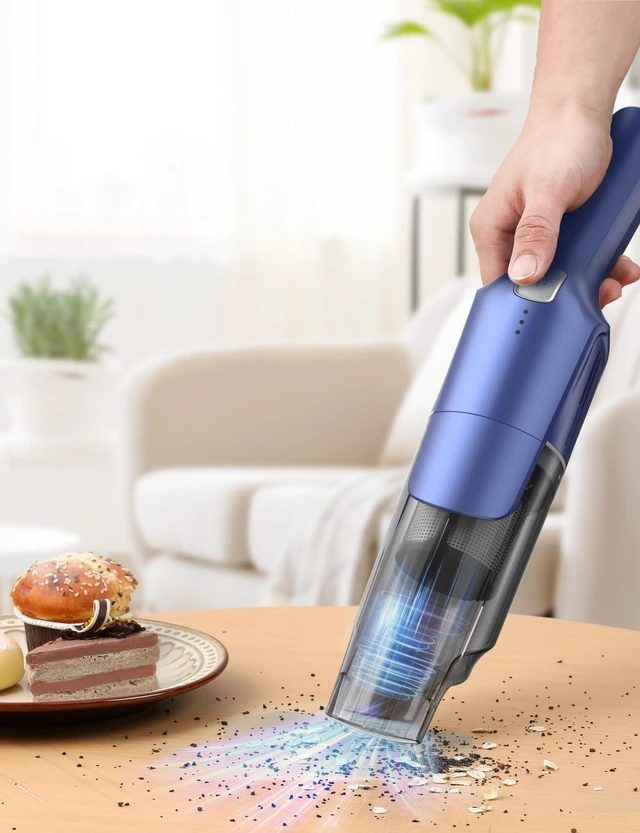 Alt view image 5 of 7 - Hand Held Vacuum Cordless 24KPa, Lightweight for Pet Hair and Home | Charging Dock, Rechargeable Battery, Dual Speed, 1.8 lb Compact, 500ml Dust Cup, Washable HEPA Filter, Crevice Tool