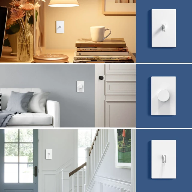 Alt view image 2 of 7 - 1-Gang Midsize Screwless Toggle Light Switch Cover Plate, Matte White Unbreakable Thermoplastic Replacement for Lightswitch Wall Plate Cover, UL Listed, 1-Pack, 4.88"H x 3.13"L