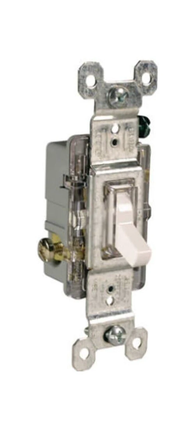 Alt view image 2 of 2 - Legrand 15 Amp Single Pole Lighted Toggle Light Switch, White 1 Pack | Pass & Seymour Trademaster, Resi Grade, Push Wire, Side Wife, CCA Wiring, Light Switch, Framed Toggle Lighted When Off