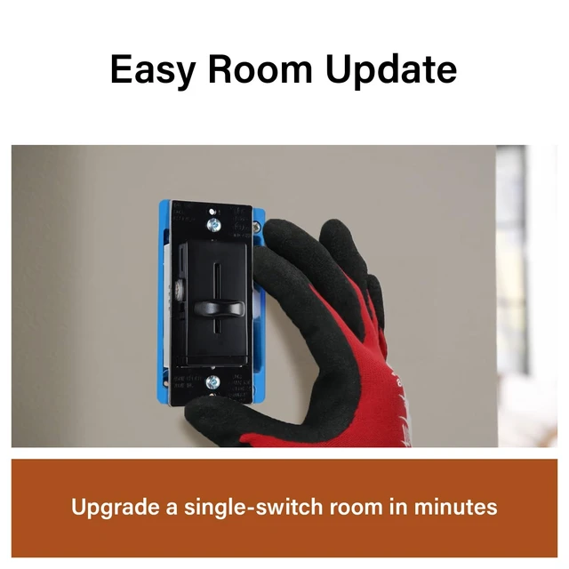 Alt view image 5 of 7 - LS Series 450W LED Dimmer Light Switch Single Pole Black 1 Pack | Pass & Seymour Dimmer Control, Decorator Slide, 1-Pole, for Dimmable LED Bulbs, Non-Preset, No Flickering