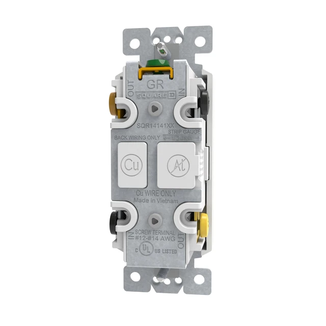 Alt view image 5 of 5 - Schneider Electric X-Series 4 Way Rocker Light Switch, Single Pole Light Switch, Modular Design for Easy Color Upgrades, 1 Gang, 15A, 120/277V, UL Listed, Matte White (SQR14141WH)