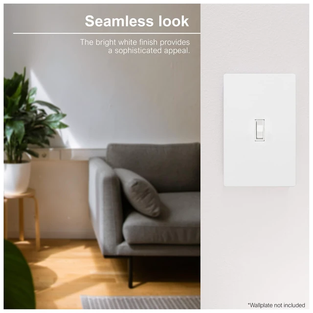 Alt view image 4 of 4 - Heavy-Duty, Single Pole, in-Wall, Light, Fan, One Switch Circuits, Self-grounding Clip, Easy to Install, 20A/120V AC, UL Listed, White, 42160