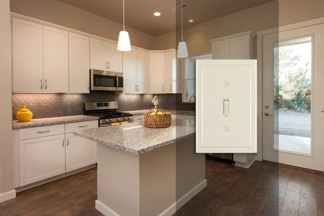 Alt view image 5 of 7 - Modern Edge Decorative Wall Plate Switch Plate Outlet Cover, Durable Solid Zinc Alloy (Single Toggle 2PK, Light Almond)