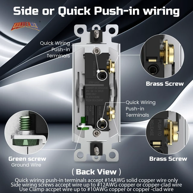Alt view image 3 of 7 - Matte White Single-Pole Decorator Wall Light Switch, Decorative Paddle Rocker Switch Replacement, 15A 120/277V, UL Listed for Residential Grade Applications, 10 Pack