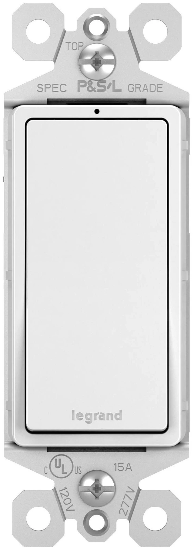 Main image of radiant TM870WSLCC10 15 Amp Rocker Wall Switch with Locator Light, Single Pole Decorator Light Switches, White (1 Count)