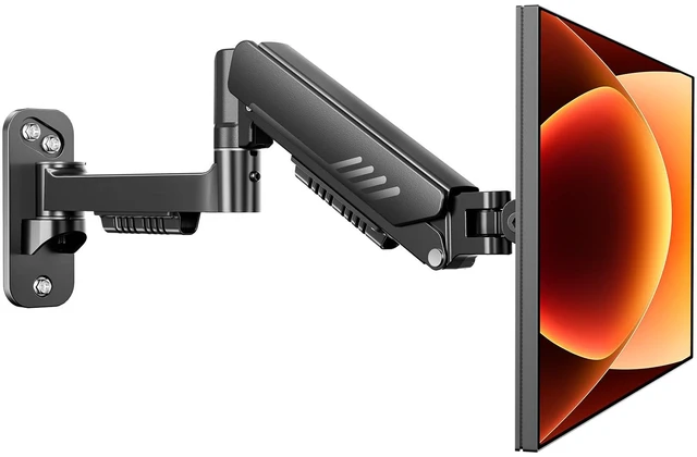 Main image of Monitor Wall Mount, 13-34 Inch, 19.8 lbs, Full Motion Single Arm | Wall Mount for 13-34 monitors 19.8 lbs max full motion 20.47 extension 12.2 height range ideal for tight space
