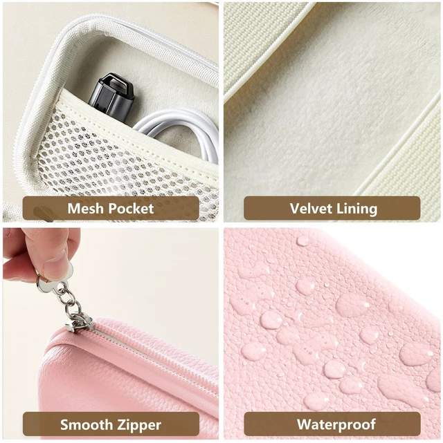 Alt view image 6 of 7 - Digital Camera Case for KODAK PIXPRO FZ55/FZ45, Case Only, Pink | Fits CAMKORY DC403 and Canon PowerShot ELPH 360 HS Compact Digital Cameras, Small Hard Shell Camera Pouch with Mesh Pocket