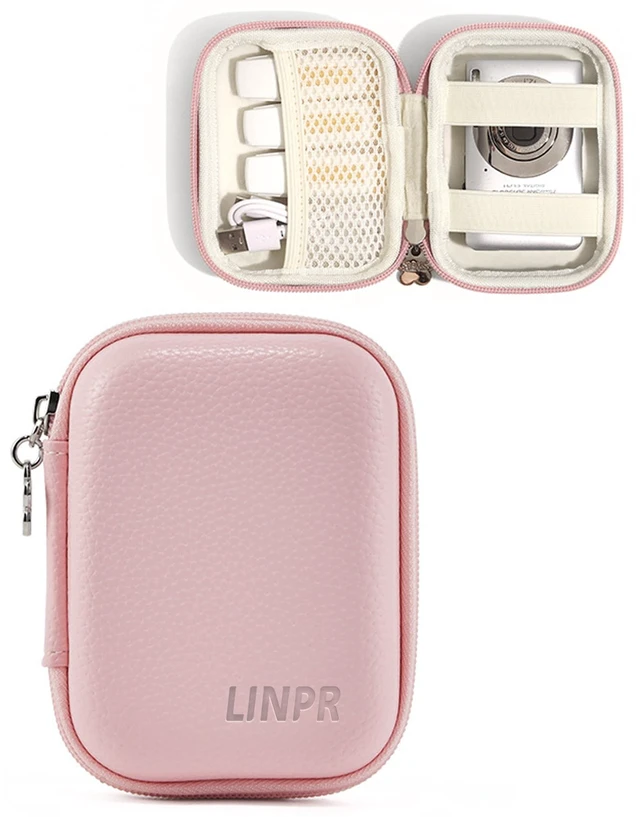Main image of Digital Camera Case for KODAK PIXPRO FZ55/FZ45, Case Only, Pink | Fits CAMKORY DC403 and Canon PowerShot ELPH 360 HS Compact Digital Cameras, Small Hard Shell Camera Pouch with Mesh Pocket