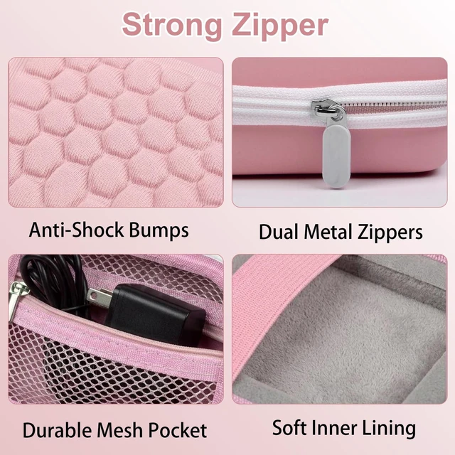 Alt view image 6 of 7 - Digital Camera Case with Shockproof Bumps,for Kodak Pixpro FZ45 FZ55/for Canon PowerShot ELPH 180/190 / for Sony DSCW800 DSCW830 Compact Storage Boxpink