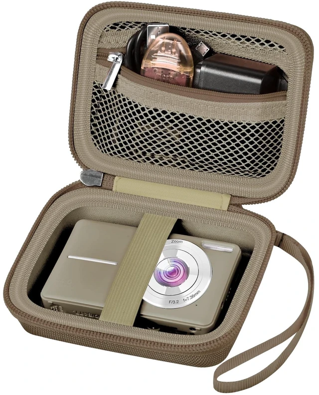 Main image of Digital Camera Case for KODAK Pixpro FZ55 FZ45, Small Bag for CAMKORY | for Lecran/for VAHOIALD Point and Shoot Camera, Hard Carrying Case with Mesh Pocket, Compact for Vlogging, Travel and Storage