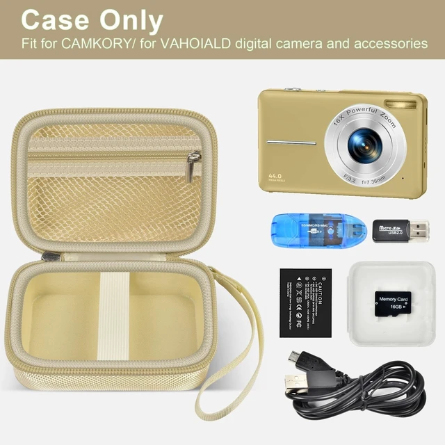 Alt view image 2 of 7 - Digital Camera Case for KODAK Pixpro FZ55 FZ45, Small Bag for CAMKORY | for Lecran/for VAHOIALD Point and Shoot Camera, Hard Carrying Case with Mesh Pocket, Compact for Vlogging, Travel and Storage