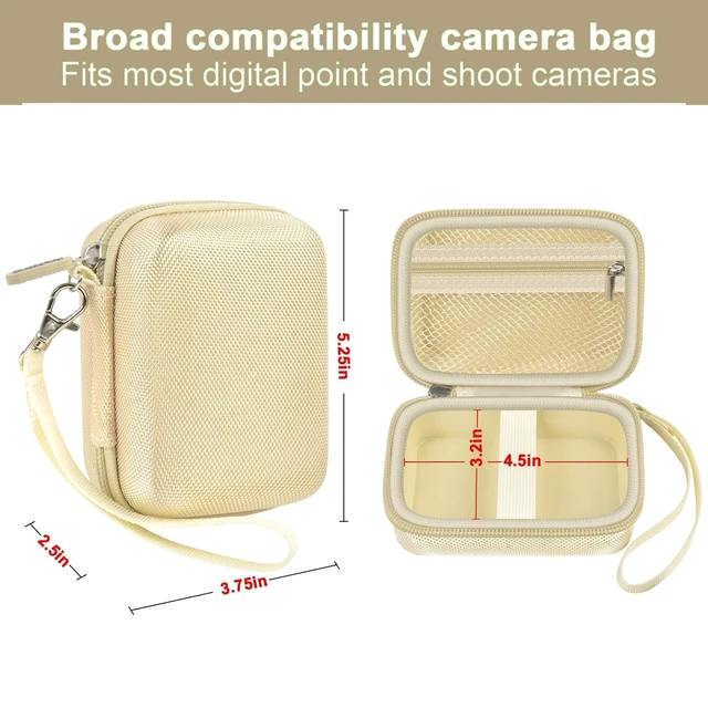 Alt view image 3 of 7 - Digital Camera Case for KODAK Pixpro FZ55 FZ45, Small Bag for CAMKORY | for Lecran/for VAHOIALD Point and Shoot Camera, Hard Carrying Case with Mesh Pocket, Compact for Vlogging, Travel and Storage