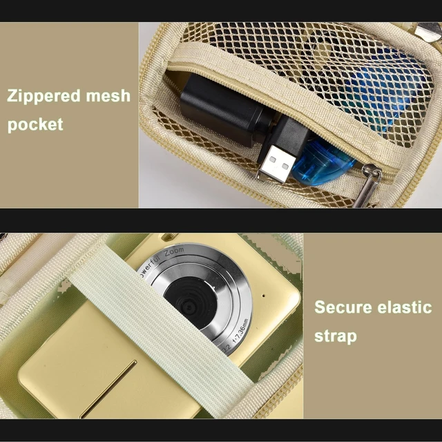 Alt view image 6 of 7 - Digital Camera Case for KODAK Pixpro FZ55 FZ45, Small Bag for CAMKORY | for Lecran/for VAHOIALD Point and Shoot Camera, Hard Carrying Case with Mesh Pocket, Compact for Vlogging, Travel and Storage
