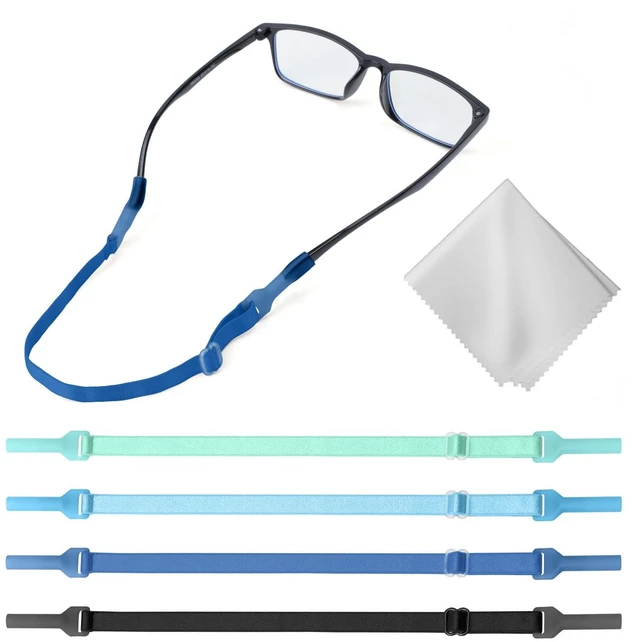 Main image of Kids Eye Glasses Strap - No Tail Sunglasses Straps Cords for Boys Toddler and Girls - Eyeglass Holders Around Neck - Adjustable Eyewear String Lanyard Retainer - 4 PCS10.5 Inch