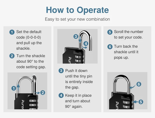 Alt view image 6 of 7 - 2 Combination Lock Locker 4 Digits Combo Padlock Gym Green & Black | For School Gate Fence Toolbox Hasp Storage, Outdoor, Resettable, Weatherproof, Side Window, Crack Cut Resist, Hardened Steel