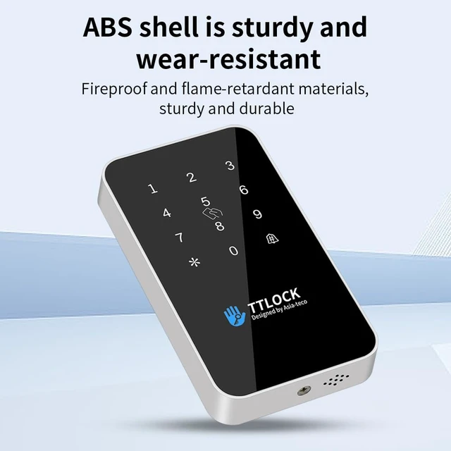Alt view image 6 of 7 - Waterproof Fingerprint Access Control Machine Smart TT-Lock APP Door Access Control Security System NFC Bluetooth Digital Keypad RFID Card Reader+10 Keychains (MJ03F-TT-LOCK-Gray)