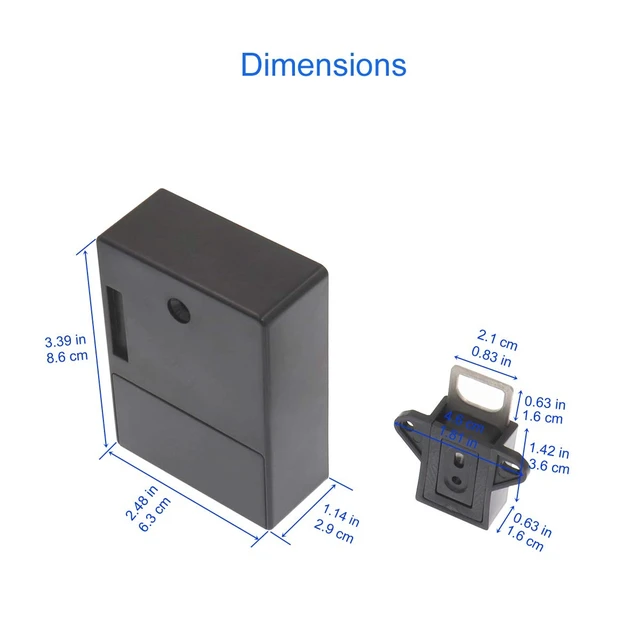 Alt view image 4 of 6 - RFID Electronic Cabinet Lock Hidden DIY for Wooden Cabinet Locker Drawer Cupboard (Black)
