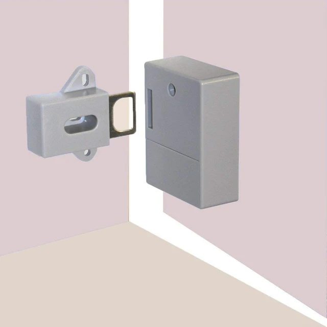 Alt view image 2 of 6 - RFID Electronic Cabinet Lock Hidden DIY for Wooden Cabinet Locker Drawer Cupboard (Gray)