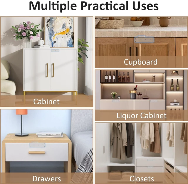 Alt view image 6 of 7 - RFID Cupboard Lock, Bluetooth Electronic Child Proof Cupboard Cabinet Drawer Lock for Kitchen Liquor Cabinet Drawer Locker Cupboard-White