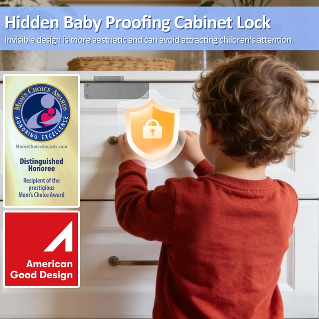 Alt view image 3 of 7 - Smart Cabinet Lock,Bluetooth RFID Drawer Locks Baby Proofing,No Drill Hidden Cabinet Lock for Adults Liquor File Kitchen Cupboard Drawer Closet Black