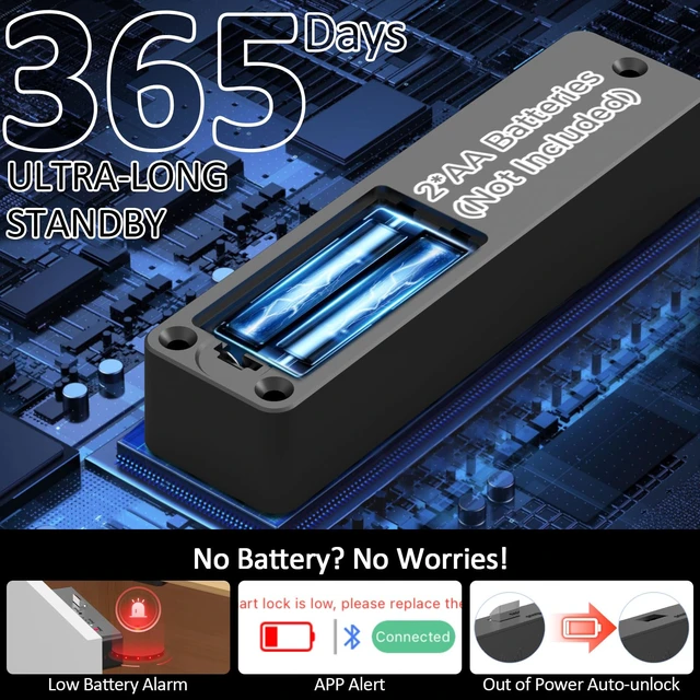 Alt view image 5 of 7 - Smart Cabinet Lock,Bluetooth RFID Drawer Locks Baby Proofing,No Drill Hidden Cabinet Lock for Adults Liquor File Kitchen Cupboard Drawer Closet Black