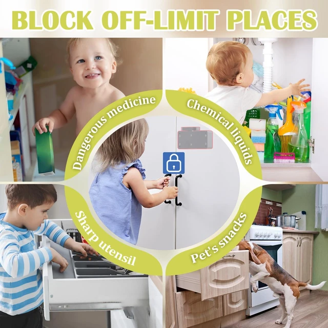 Alt view image 5 of 7 - Smart Cabinet Lock, Hidden RFID Keyless Electronic Bluetooth Drawer Locks, Baby Proofing Child Safety Cabinet Locks for Liquor Cabinet Locker Drawer Cupboard Desk Dresser Adults