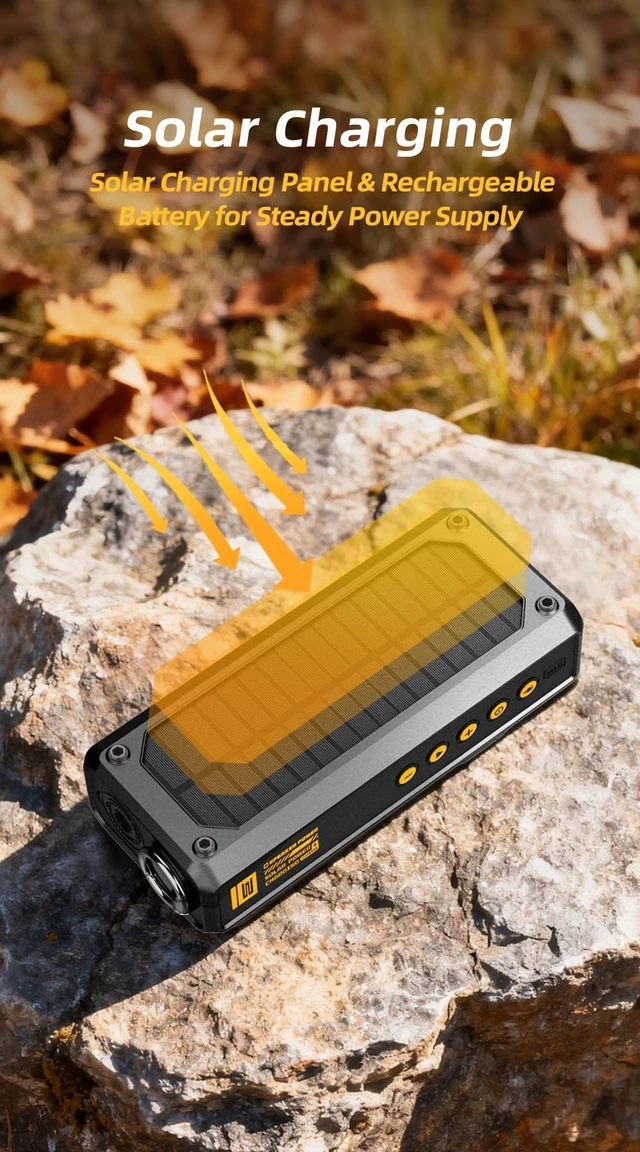 Alt view image 4 of 6 - Solar Bluetooth Speaker, Portable Outdoor Speaker with Flashlight