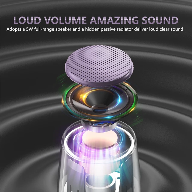 Alt view image 4 of 7 - C17-MAX, Waterproof Small Bluetooth Speaker, Rich Audio, Pairing, Portable, Handheld, Purple