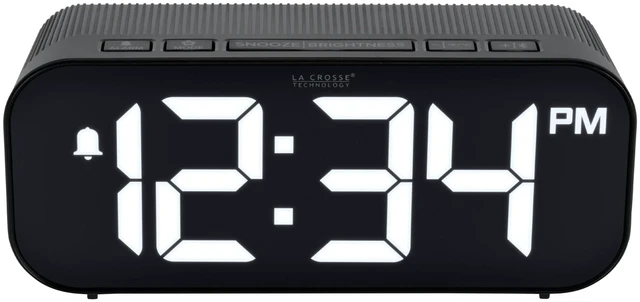 Alt view image 3 of 7 - 617-714 Black Insta-Set Digital LED Alarm Clock with Bluetooth Technology