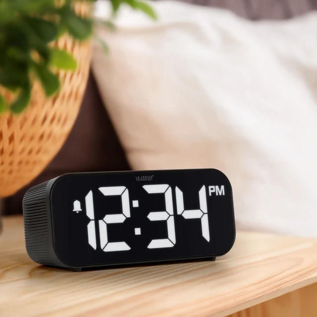 Alt view image 6 of 7 - 617-714 Black Insta-Set Digital LED Alarm Clock with Bluetooth Technology