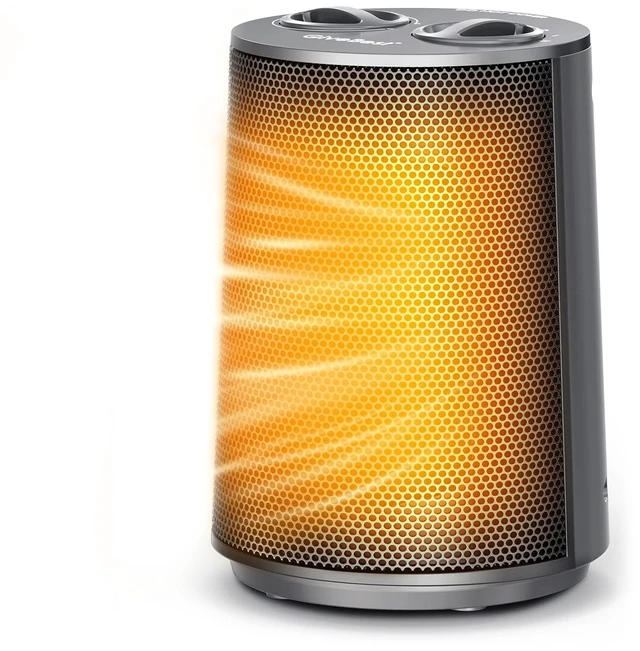 Main image of Space Heater, 1500W Portable Heaters for Indoor Use | PTC Ceramic Heater, Heating and Fan Modes, Overheat & Tip-Over Protection for Bedroom, Office and Desk, Grey
