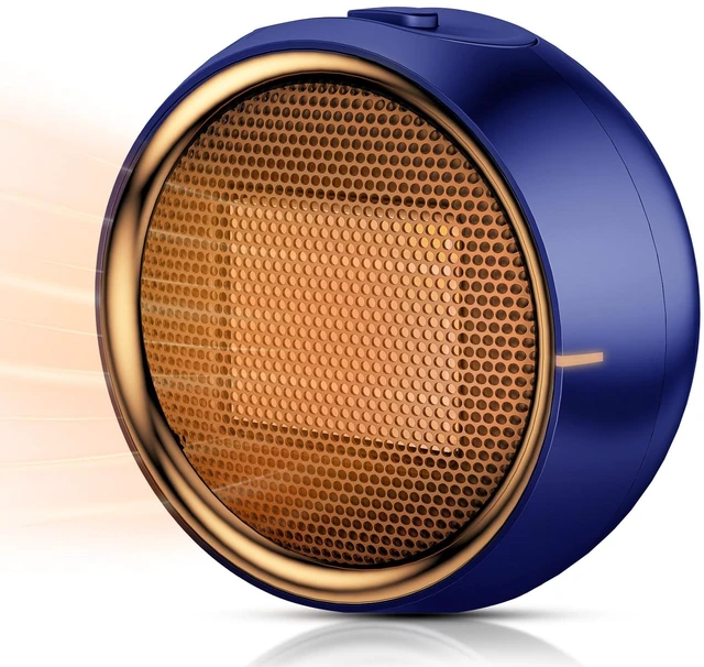 Main image of Space Heater, Portable Electric PTC Ceramic Heaters for Indoor Use, 2S Efficient Heating, Tip-Over & Overheat Protection, Quiet Small Mini Desk Heater for Bathroom Home Office Bedroom