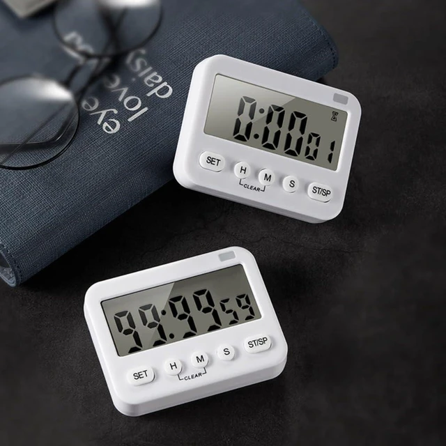 Alt view image 2 of 6 - 99 Hours Digital Timer, Silent, Sound, Vibrating, Countdown, Count Up, Loop, Alarm, Clock, Small Timer for Study, Classroom, Office, Meditation, Lab, Sleep, Desk