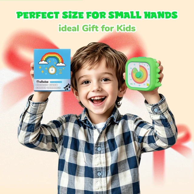 Alt view image 6 of 6 - Dinosaur Visual Timer for Kids, 60 Min Countdown, 3 Sound Modes | Cute Pomodoro rainbow timer disk timer for classroom, home study, kids desk, office desk, meetings, time management tool