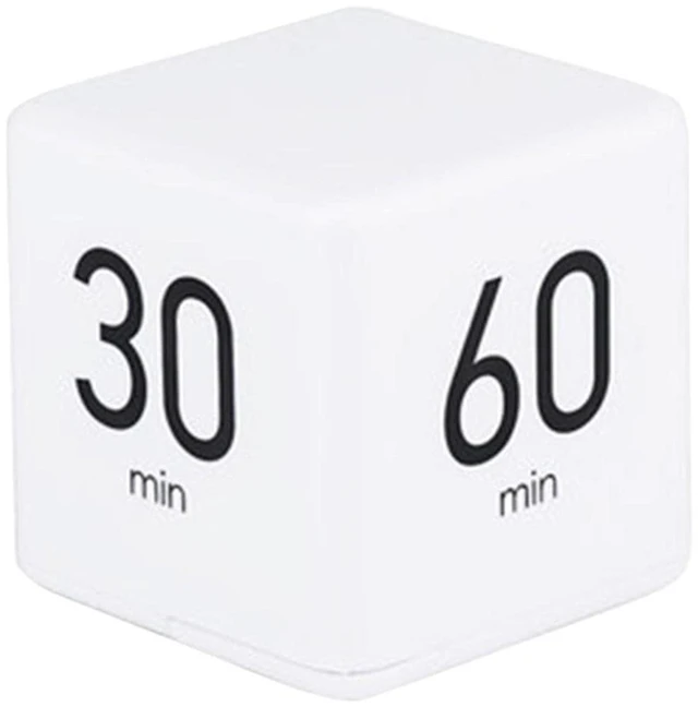 Main image of Cube Timer - 15-20-30-60Min for Time Management Kitchen & Workout Timer with Adjusted Volume for Time Management,Classroom,Workout, Kitchen,Cooking