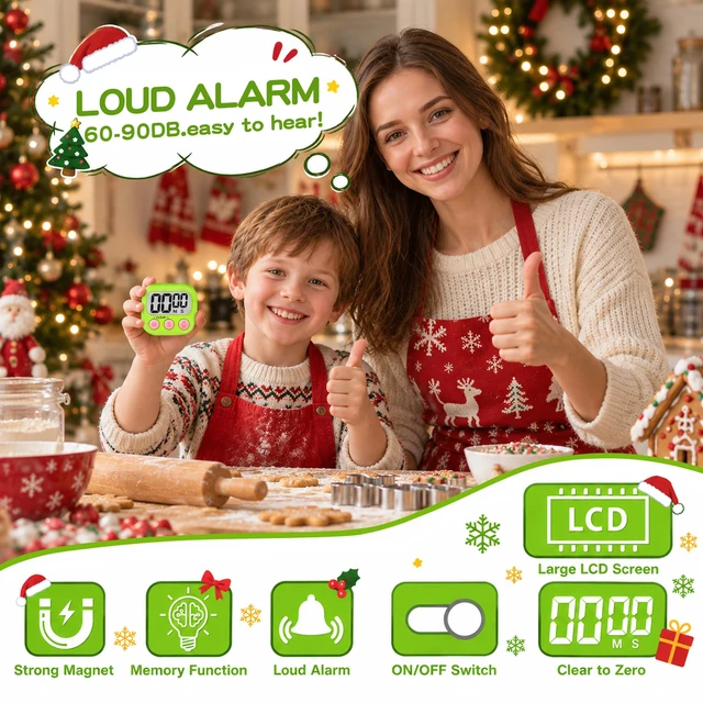Alt view image 5 of 6 - Digital Timer for Kids Teacher Supplies Classroom Timer for Study Learning Management Kitchen Work Exercise-4Pack Pink Blue Green Purple