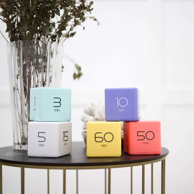 Alt view image 6 of 7 - Cube Timer, Flip, Block, Productivity, Time Management (Yellow) | 10/20/30/60 Sec Countdown Timer, Battery Operated, 2-Level Alarm Vol, Easy to Use, ADHD, Exercise, Study, Cooking